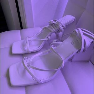 Barlll Alana Tie-Up Geo-Heel Sandals